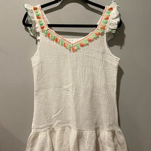 Patpat Sleeveless White Drop Waist Shirt Soft Comfortable Casual VINTAGE